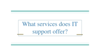 What services does IT support offer?