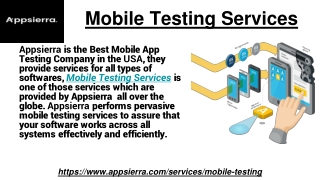 Mobile Testing Services