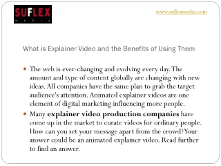 What Explainer Videos Are and Why You Should Use Them
