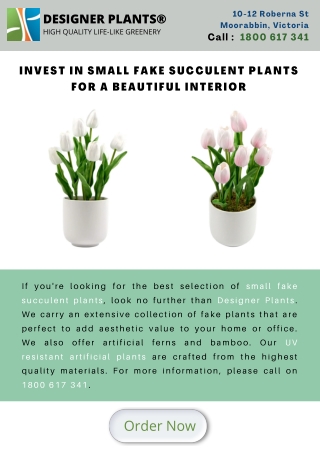 Invest in small fake succulent plants for a beautiful interior