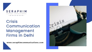 Crisis Communication Management Firms in Delhi