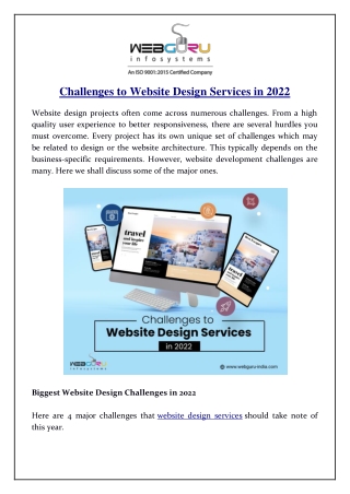 Challenges to Website Design Services in 2022