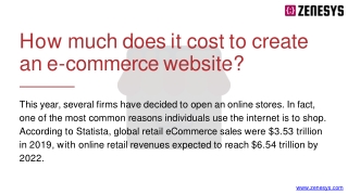 How much does it cost to create an e-commerce website?