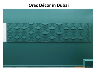 Orac Decor in Dubai