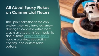 All About Epoxy Flakes on Commercial Places