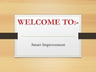 Smart Improvement