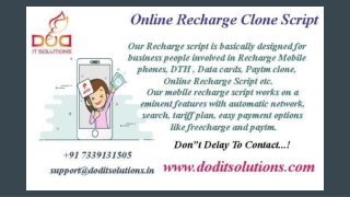 Online Best Recharge Clone System - DOD IT Solutions