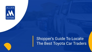 Toyota Authorised Car Dealers