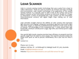 Lidar Scanner