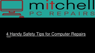 4 Handy Safety Tips for Computer Repairs