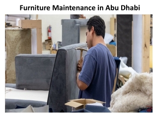 Furniture Maintenance in Abu Dhabi