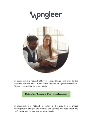 Network of Buyers in Usa | wongleer.com