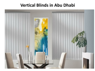 Vertical Blinds in Abu Dhabi