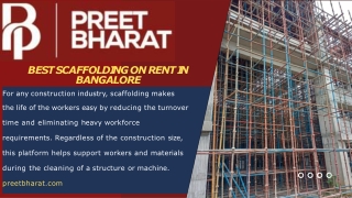 Best Scaffolding on rent in Bangalore