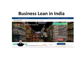 Business Loan in India