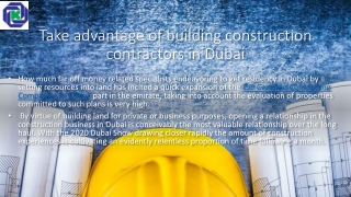 Contractors Companies In Dubai  