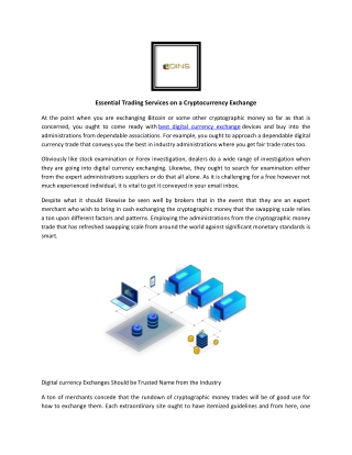 Digital Currency Trading - Coins Shield
