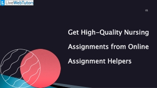 Get High-Quality Nursing Assignments from Online Assignment Helpers