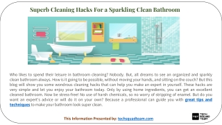 Superb Cleaning Hacks For a Sparkling Clean Bathroom