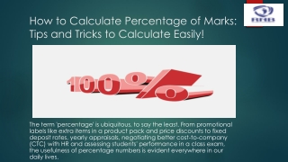 How to Calculate Percentage of Marks