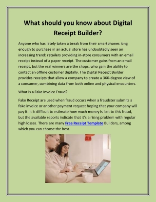 What should you know about Digital Receipt Builder?