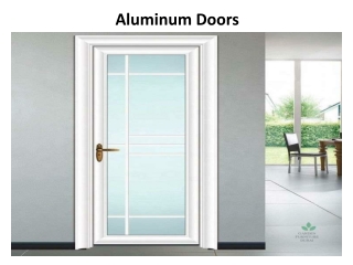 Aluminum Doors In Dubai
