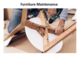 Furniture Maintenance In Dubai