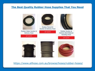 The Best Quality Rubber Hose Supplies That You Need