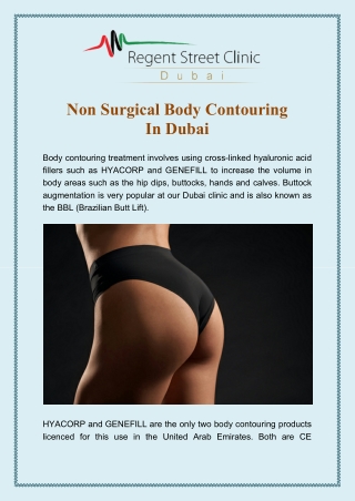 Non Surgical Body Contouring in Dubai