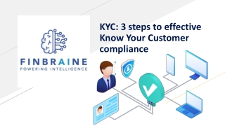 3 steps to effective Know Your Customer
