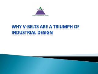 Why V-Belts Are a Triumph of Industrial Design