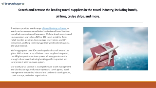 Travel Suppliers | Travel API Providers