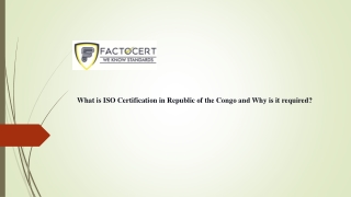 What is ISO Certification in Republic of the Congo