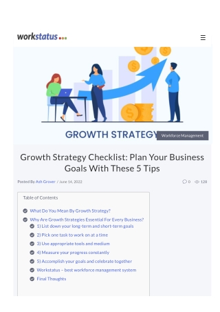 Growth strategy Checklist