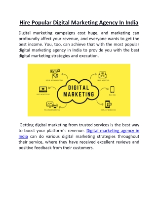 Hire Popular Digital Marketing Agency In India