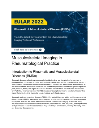 EULAR 2022 Conference