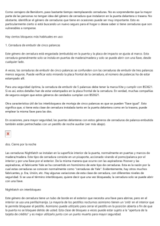 Mejores trucos de cerrajería de Cerrajeros Benidorm
