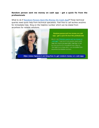 Random person sent me money on cash app - get a quick fix from the professionals