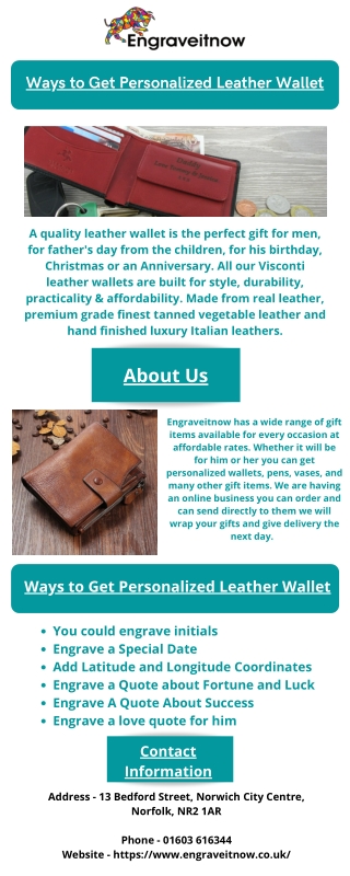 Ways to Get Personalized Leather Wallet