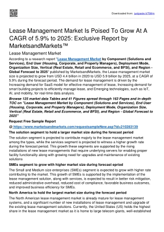 Lease Management Market Predicted to grow USD 5.9 billion by 2025, Trends