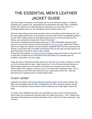 the-Essential-men’s-leather-jacket-guide