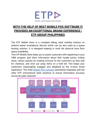 WITH THE HELP OF BEST MOBILE POS (MPOS) SOFTWARE IT PROVIDE AN EXCEPTIONAL BRAND