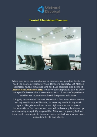 Trusted Electrician Remuera