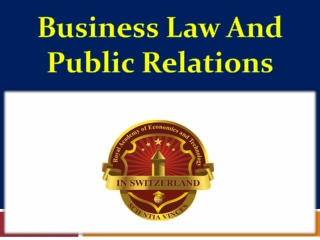 Business Law And Public Relations