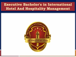 Executive Bachelor's in International Hotel And Hospitality Management