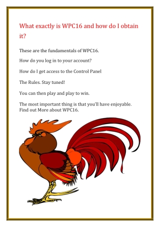 What exactly is WPC16 and how do I obtain it?