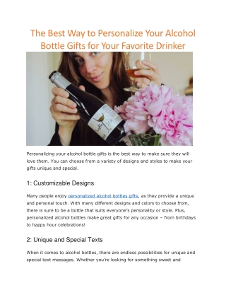 personalized alcohol bottles gifts
