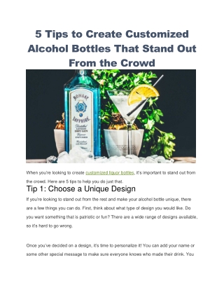 personalized alcohol bottles