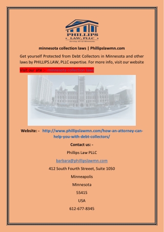 minnesota collection laws  Phillipslawmn