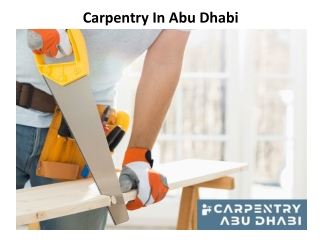 Carpentry In Abu Dhabi